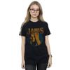 Janis Joplin Womens/Ladies Distressed Circle Cotton Boyfriend T-Shirt