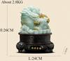 26x24CM Synthetic Jade Lucky Golden Toad Decorations Living Room Office Cashier Decoration Store Relocation Opening Gift