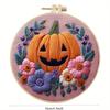 1Pcs Halloween Pumpkin Handmade DIY Embroidery Fabric Material Package, Suitable for Embroidery Lovers, Gifts for Friends