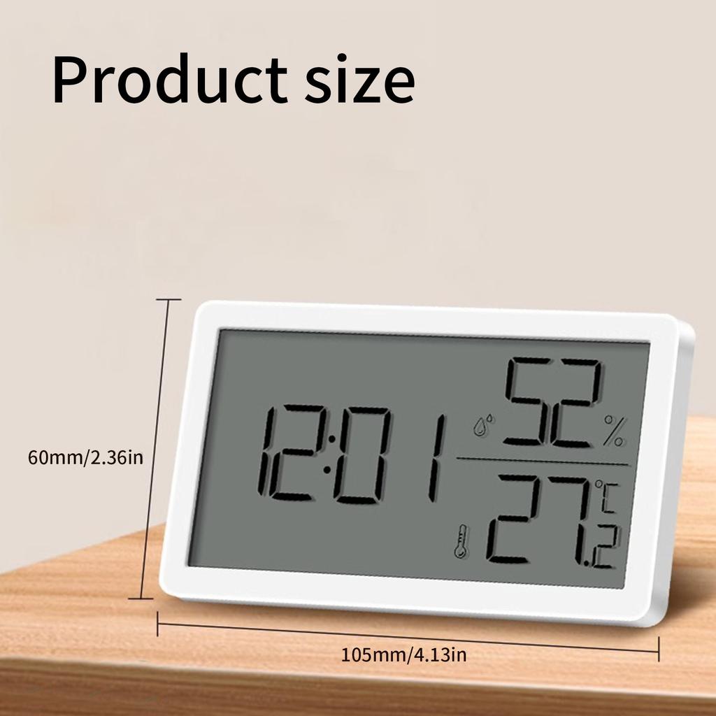 Indoor Baby Room LCD Thermometer High Precision Temperature And Humidity Monitor With Hanging Hook For Easy Installation