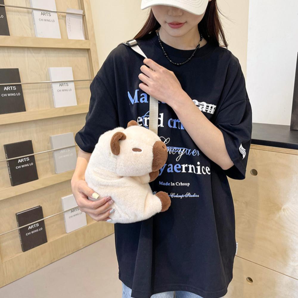 

PP Cotton Capybara Plush Shoulder Bag Cartoon Animal Cartoon Crossbody Bag Home Party Decor