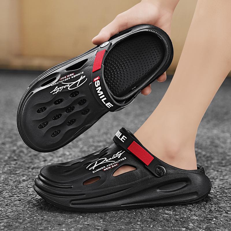Fashion Summer Clogs Slippers Men Clogs Slippers Soft Sole Breathable Beach Men Home Slippers Outdoor Antiskid
