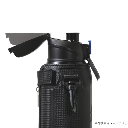 Pearl Metal Water Bottle, 1100ml (1.1L), Direct Drink, Insulated, Sports Drink, with Pouch, Blue x Black, Fast Charger, HC-180