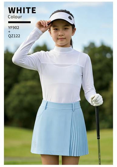 PGM Kids' Summer Ice Silk Sun Protection Long Sleeve Golf Base Layer for Girls