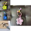 Colorful Flower Rubber Keychain Plush Toy Ins Style Trendy Key Holder Bag Charm