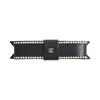 Chanel [Novos produtos da primavera e verão 23] Argola 23S com pérolas de vidro incrustadas, laço de pele de cordeiro, grampo de cabelo, feminino, preto