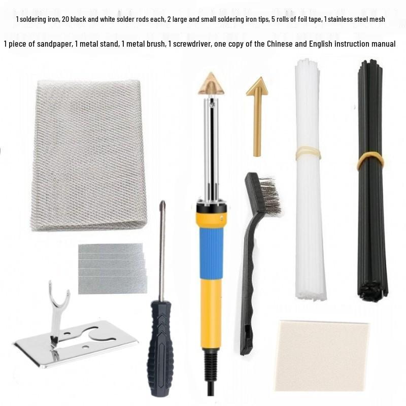 Dualspannungs-Lötkolben Kunststoffreparaturwerkzeug für Stoßfänger mit Schweißnägeln und Glättkopf