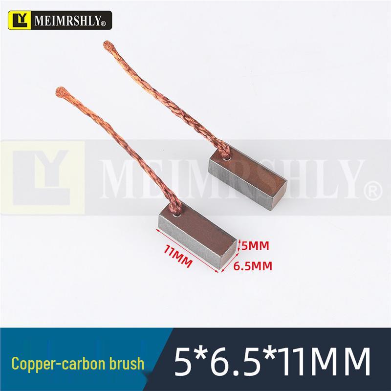 Compatible Carbon Brushes for Valeo, Remy, Jenory, Hanla Alternators - 4.5x6.5x17 mm, High Wear Resistance
