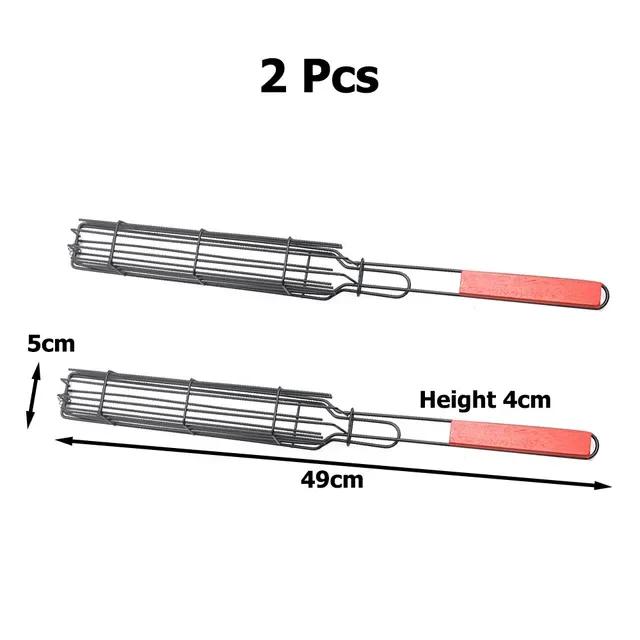 

Портативная корзина для гриля-кебаба с антипригарным покрытием из нержавеющей стали, корзина для гриля, кухонные принадлежности из сетки, кухонные принадлежности