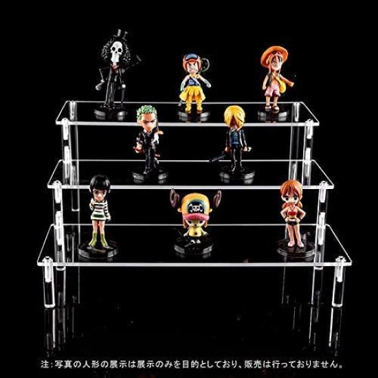 Acrylic Stage Collection Acrylic Tamashii Stage Figure Shelf Figure Assembled Stand 3 Case, Display, Accessories, Collection, (Clear, Tiers)