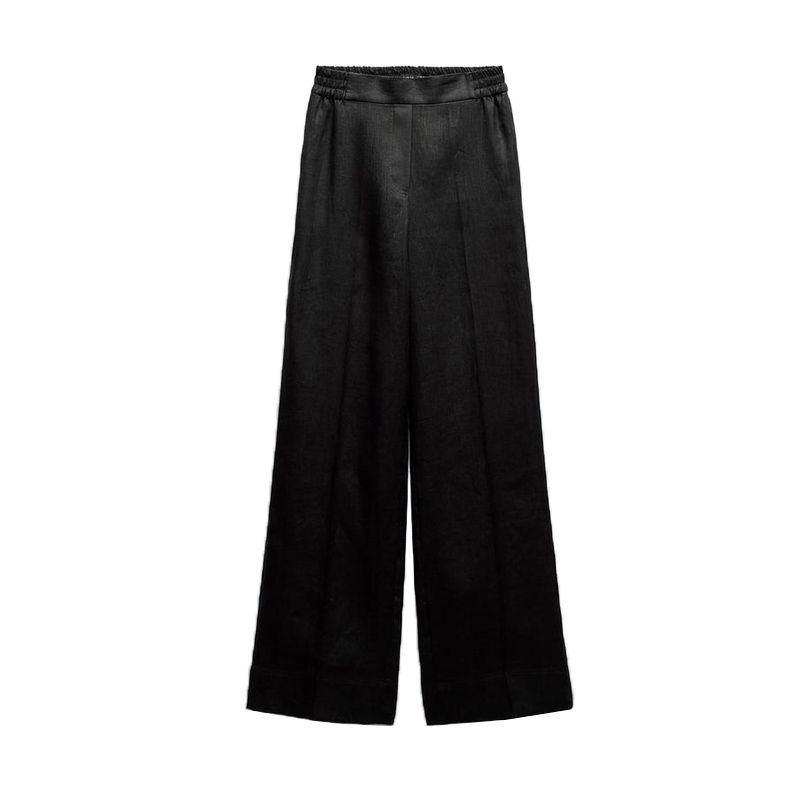 Spring Xinya Hemp Blend Adjustable Waist Shirts 3436707 3226707 Straight Pants 3454707