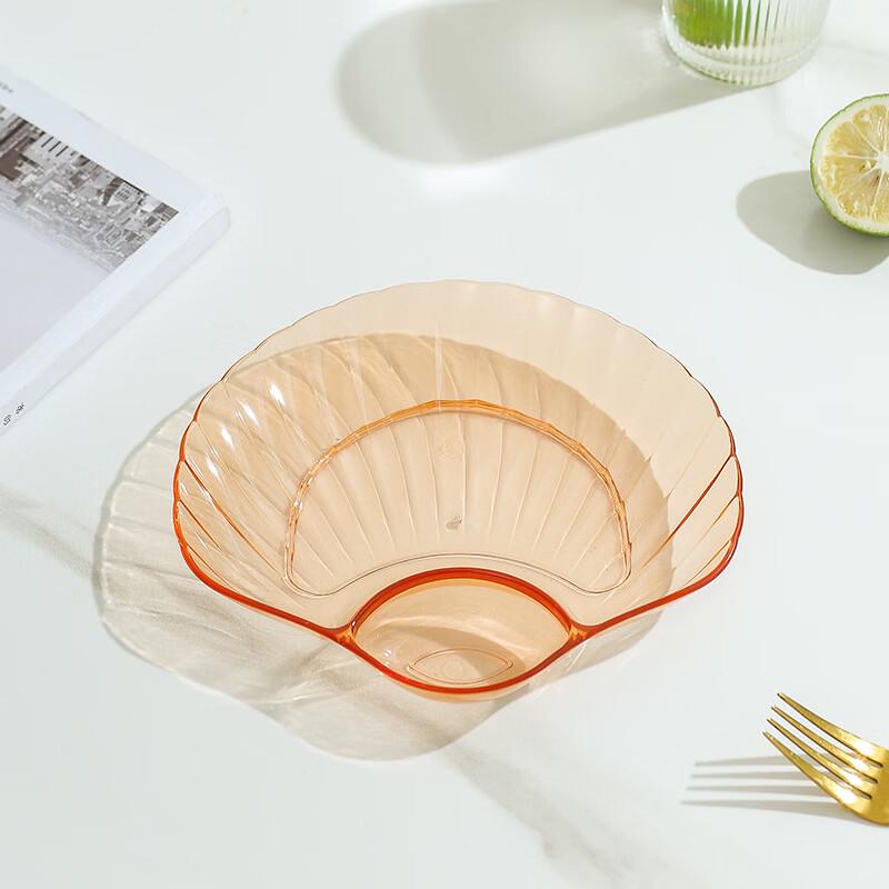 Kangxingda Plastic Transparent Snack Plates (Set of 5)