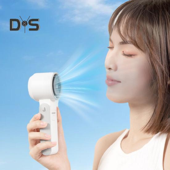 Přenosný ruční chladicí ventilátor s digitálním displejem 10800 ot./min. Silný proud vzduchu Nastavitelný USB dobíjecí mini osobní ventilátor