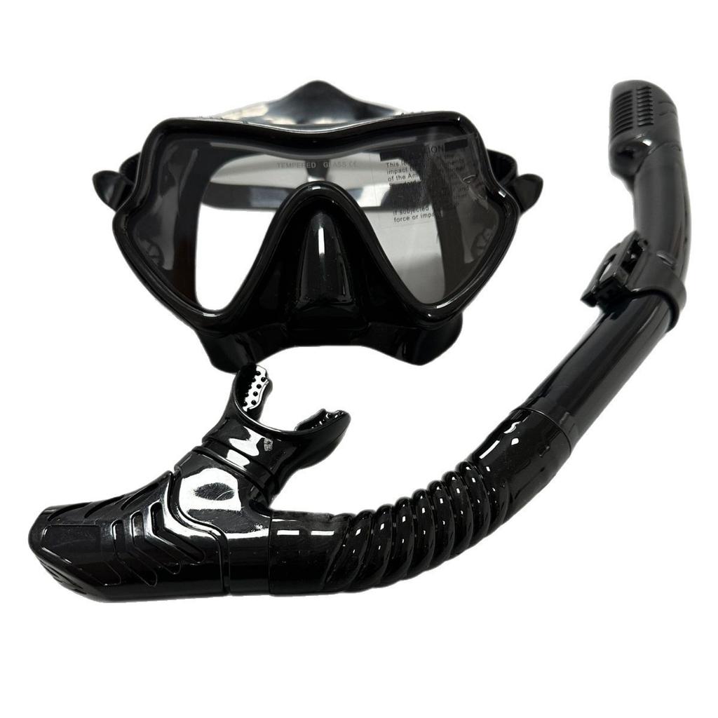 Swimming Training Snorkel Kit Adults Youth Scuba Diving Mask Snorkel Set Tempered Glass Professional Panoramic Snorkeling Gear 006+1988