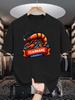 Retro Hummer Flusskrebs Abzeichen Grafik Unisex Rundhals T-Shirt Meeresbewohner Meeresfrüchte Kunst Druck Kurzarm Lässig Baumwolle Tägliche Oberteile