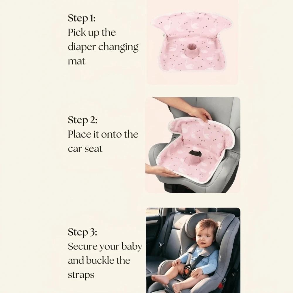 Universal Fit Stroller Cushion Washable Baby Carriage Diaper Pad Cover  Infant Use