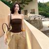 Tube Top Short Spice Girl Slim Small Suspender Vest Outside Pleated Top Women's Summer Sexy Temperament Slim Fit