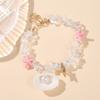 New jewelry, summer beach vacation wind bracelet, shell imitation pearl bracelet, gravel beaded bracelet.