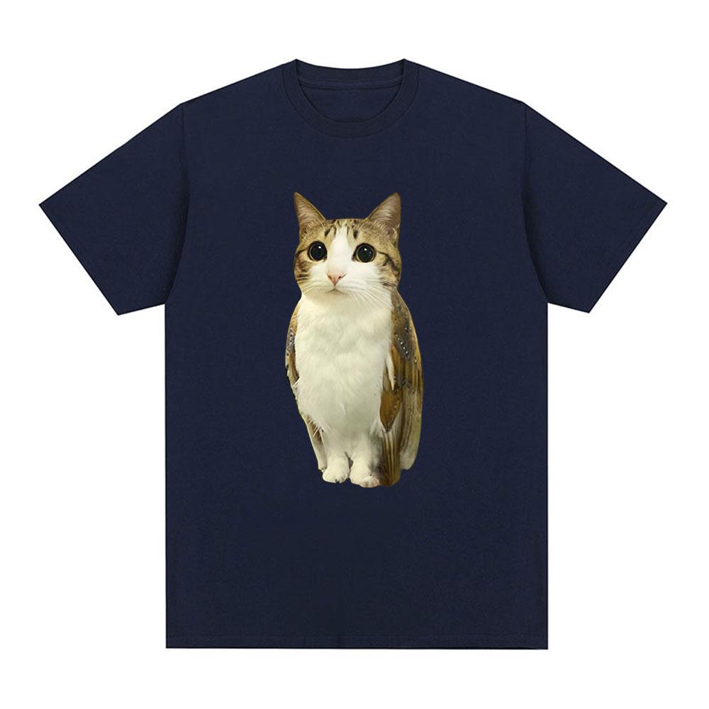 Cat Owl Funny Meowl Meme Brainrot Graphic Tshirts Unisexs Women Clothing Fashion Short Sleeves Tshirt Cotton Oversized T Shirts
