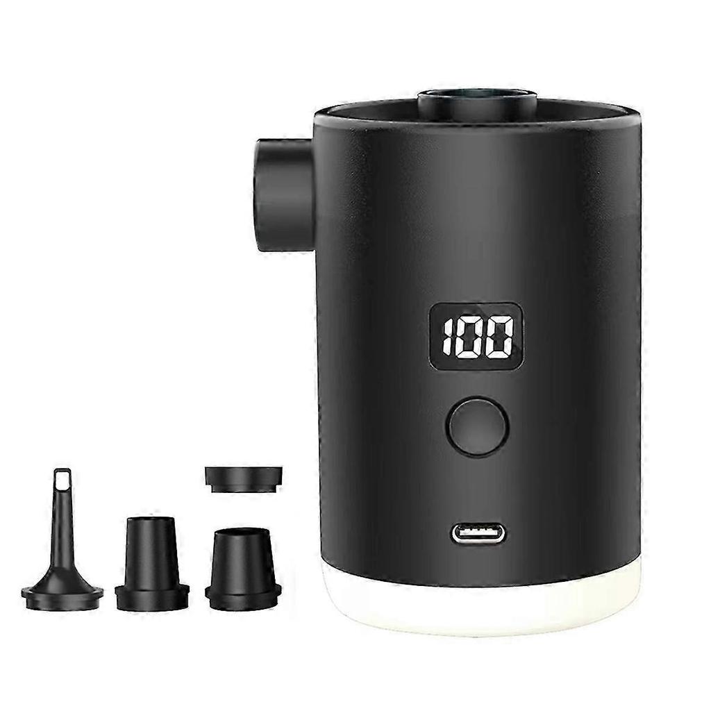 Dual-Function Electric Air Pump with Portable Camping Mattress and Swimming Ring for Charging