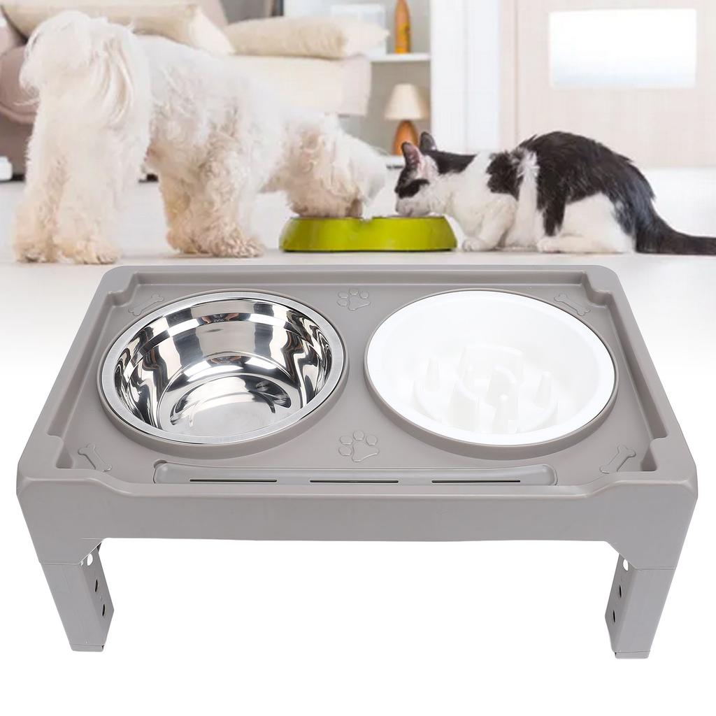 Elevated Dog Bowl Height Promote Healthy Digestion Antislip Slow Feeder Food Water Bowl for Pets