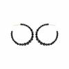Premium Light Luxury Niche Black Crystal Earrings Niche Design Ins Cold Wind C Ring Earrings New Trendy Stud Earrings