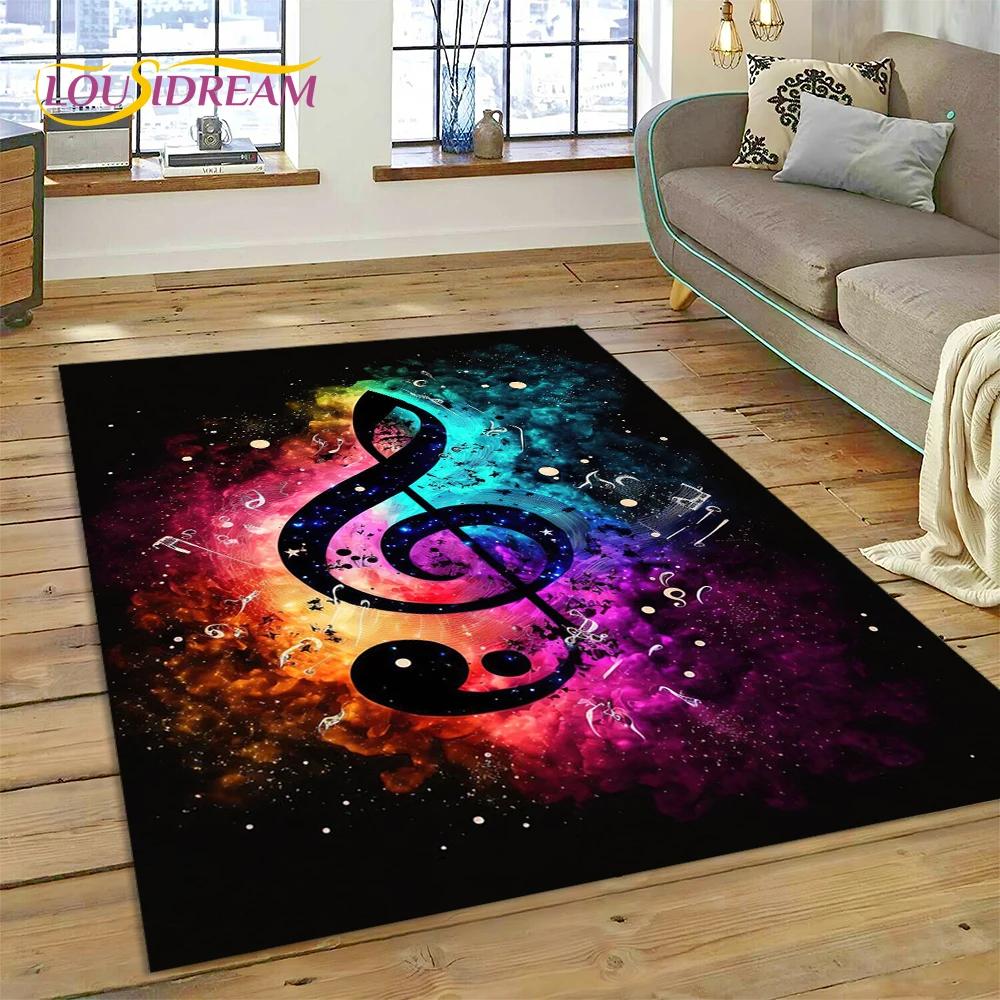 Kolorowa nuta nuta kreskówka dywan dywan dla domu salon sypialnia Sofa wycieraczka Decor, dywanik dla dzieci mata antypoślizgowa