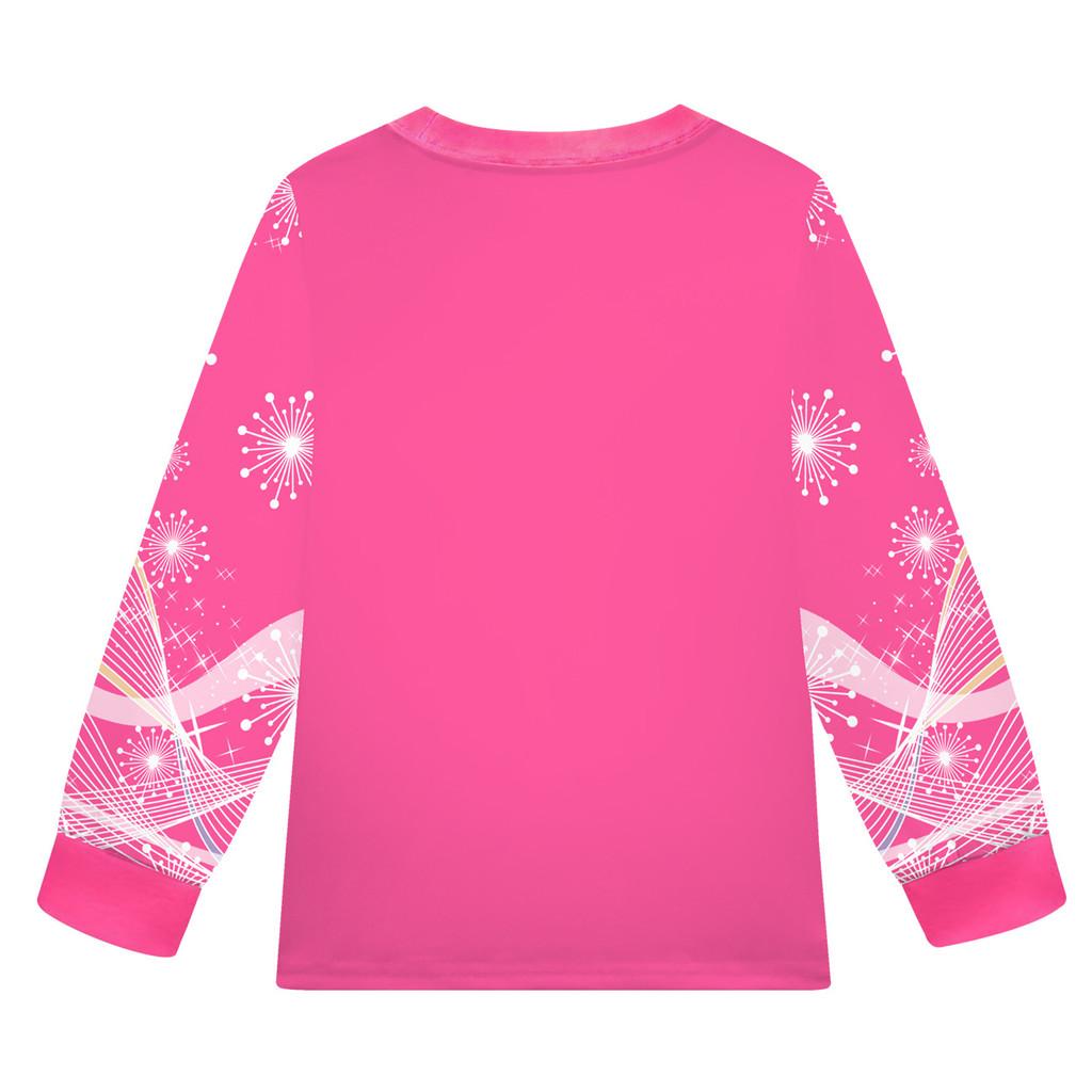 Barn Flickor Anime Tecknad Rumi Zoey Mira Tryckt Långärmad T-shirt Byxor Sovkläder Pyjamas Set