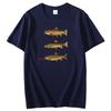 Vintage Lake Trout Rainbow Trout And Brook Trout Graphic T Shirts Cotton Short Sleeve Tshirts Unisex New Shirts And Tshirts