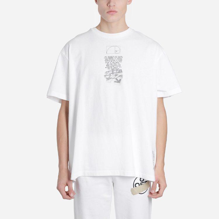 T-shirt Oversize con Frecce Gocciolanti OFF WHITE OMAA038R201850050110