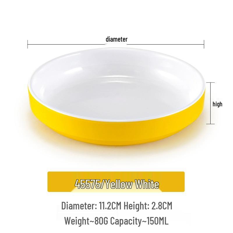 Small Melamine Bowl - Imitation Porcelain, Round Plastic Plate for Dipping Sauce or Snacks, Ideal for Commercial Use