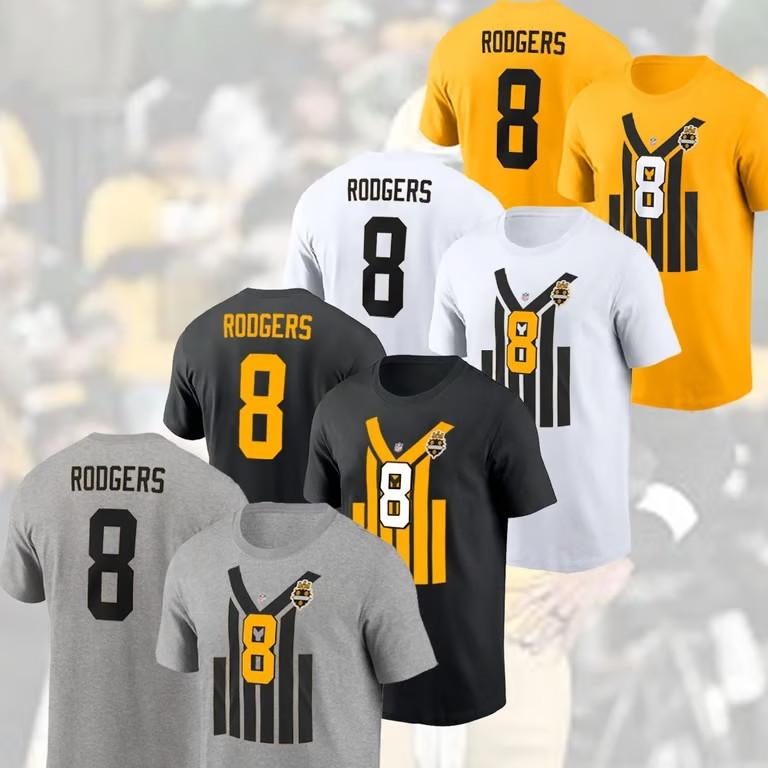 

A. Rodgers #8 Pitt S. 2025 Player Name & Number Fan Gift Unisex T-Shirt XXXXL