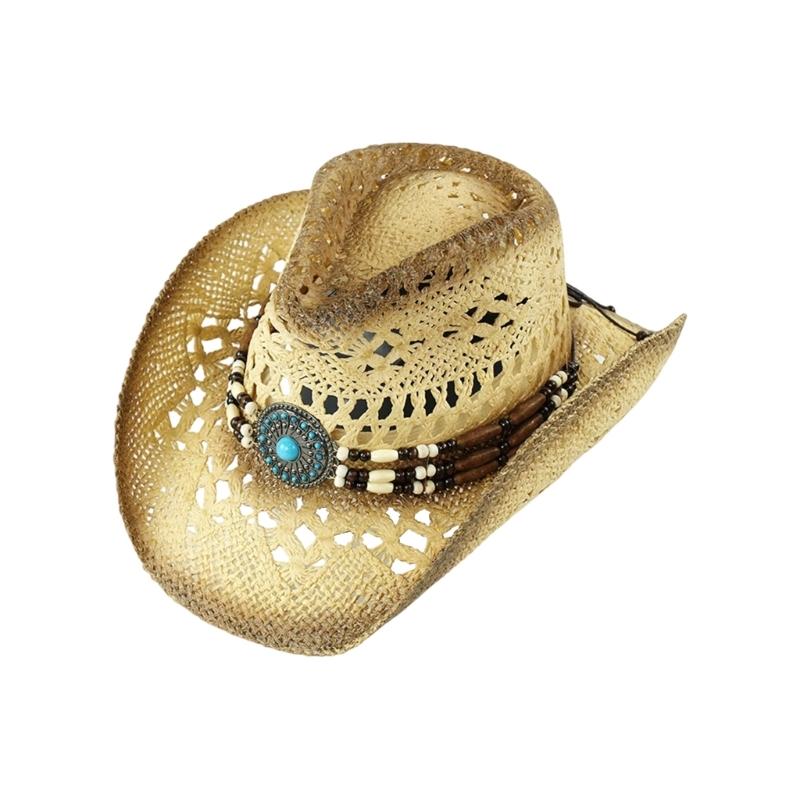 

Wide Brims Woven Straw Hat Breathable Sun Protective Panama Hat For Beach and Outdoor Activity Adult Unisex