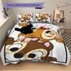 3pcs Chip & Dale Bedding Set 1 Soft Quilt Cover + 2 Pillowcases, Machine Washable Suitable for All SeasonsQ007