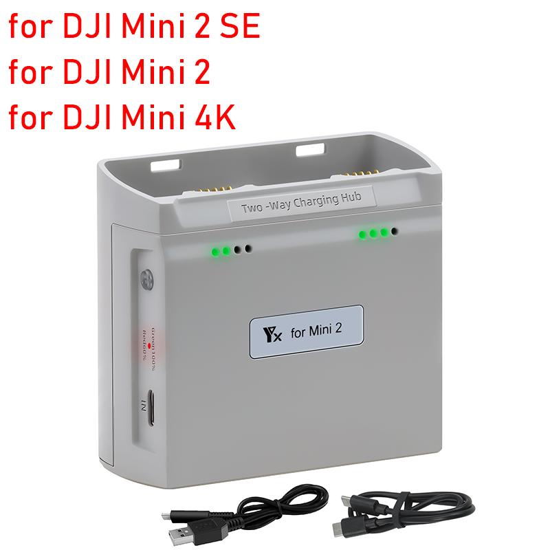 

Charger Hub for DJI Mini 4 pro/Mini 3 Pro/Mini 2/4K Drone Battery Charging Butler Two-way Charging 2 Batteries Drone Accessories