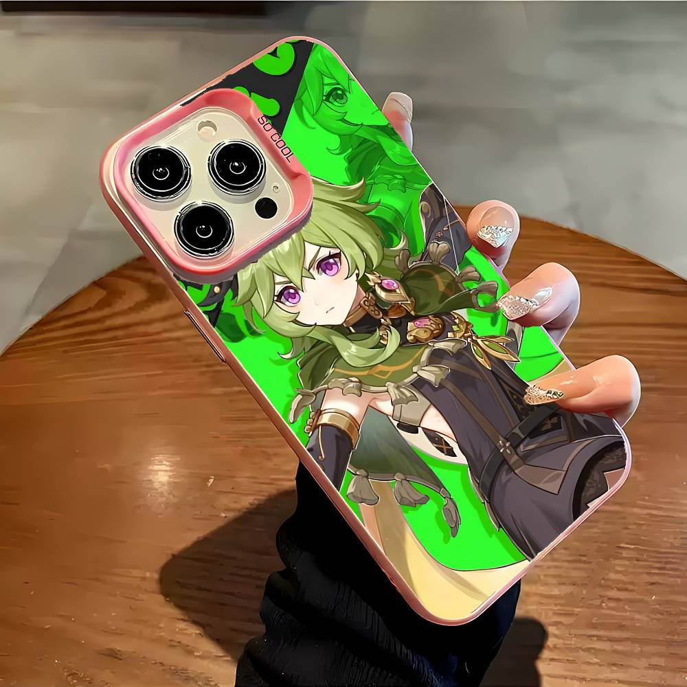 Collei Genshin Impact Handyhülle Für IPhone 17 16 15 14 13 12 11 Plus Pro Max Mehrfarbig Aurora Laser Stoßfest Funda Hülle