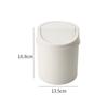 Mini Desk Trash Can with Lid Swing-Lid Countertop Garbage Bin Small Table Top Plastic Covered Waste Basket for Home Office Desk