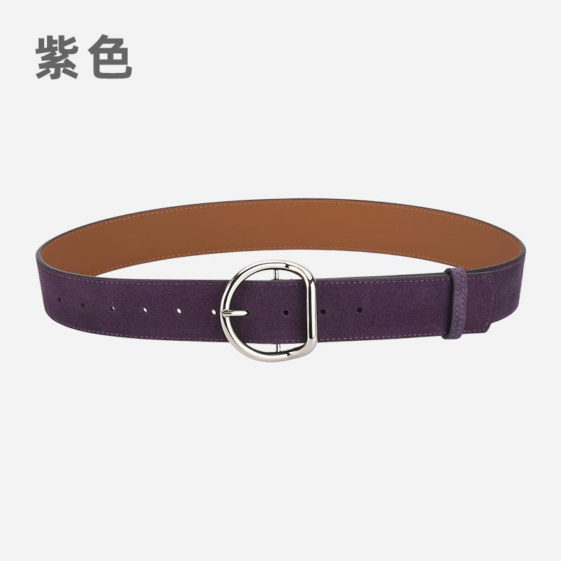 

Ремень женский из матовой кожи в стиле ретро, простой бархат с джинсами, высококачественный декоративный ремень для женщин 105cm