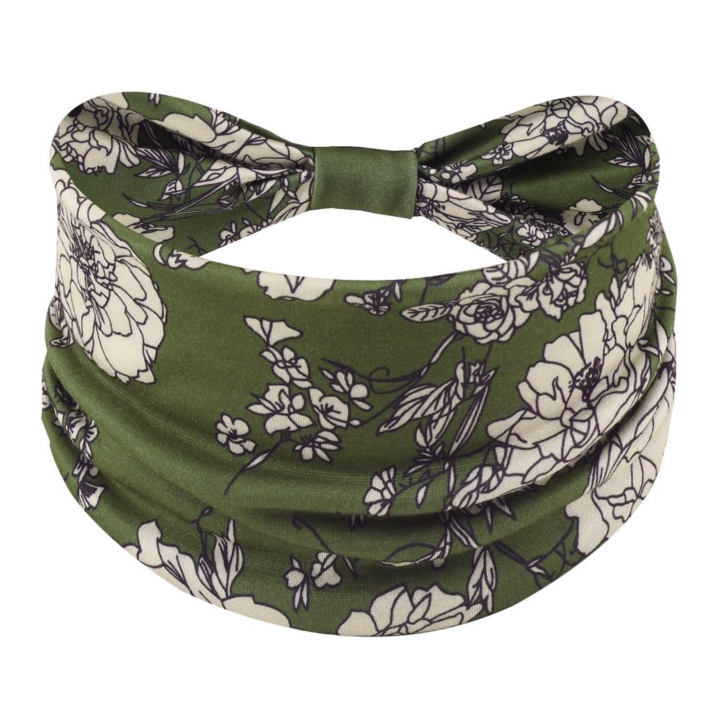 Cross-Border Women's Cotton Yoga Headband - Elastic, Sweat-Absorbing, Fashionable