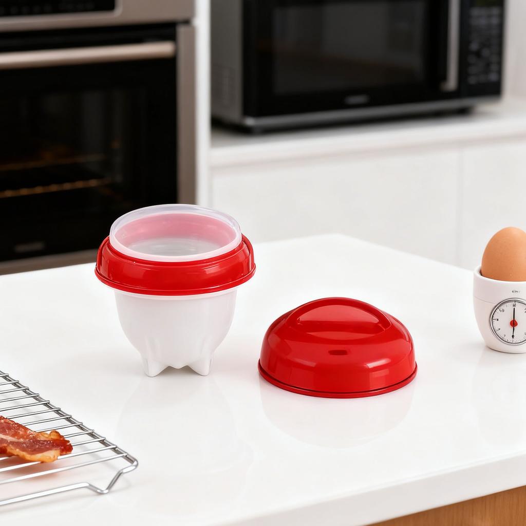 6PCS Egg Boiler Cup Non Stick Egg Cooker Silicone Egg Boiler Mould for Household Kitchen