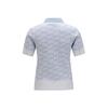 ANEW GOLF Women Sm Logo Pattern Short Sleeve Sweater_Wh