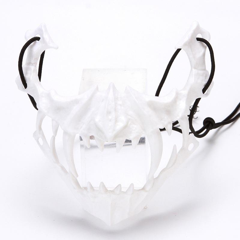 Halloween Drachengott Halbmaske Horror Tiger Yaksha Tengu Mensch Wolf Gesichtsschutz Leistung Verkleiden Lustige Cosplay Gesichtshaube Requisiten