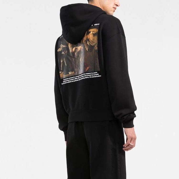 Off-White Caravaggio Crowning Over-print Hoodie OMBB037C99FLE0071001