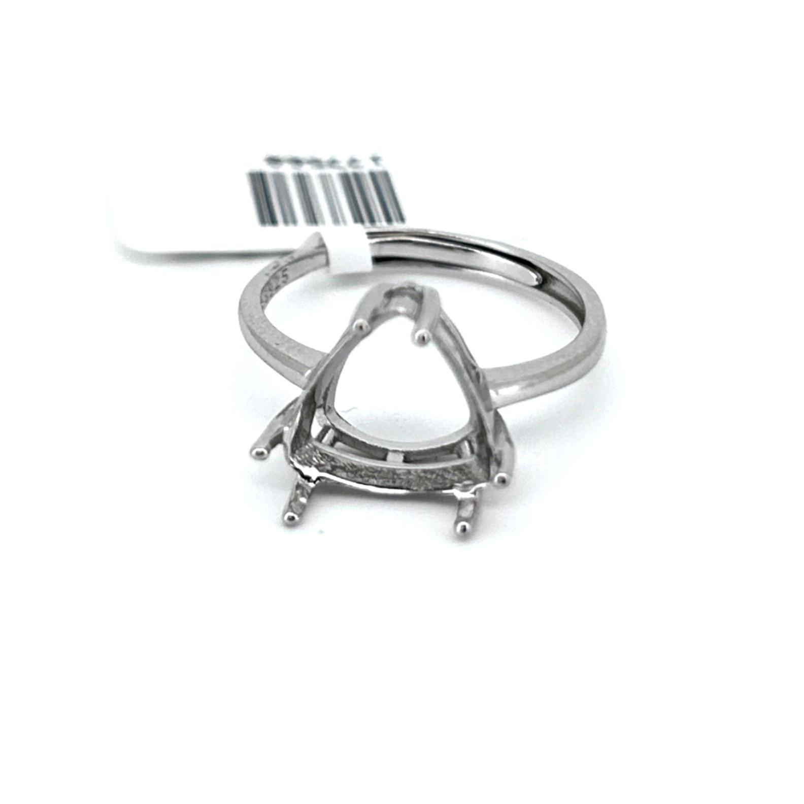 

Кольцо из стерлингового серебра 925 пробы с треугольным драгоценным камнем - Простой и элегантный дизайн Adjustable