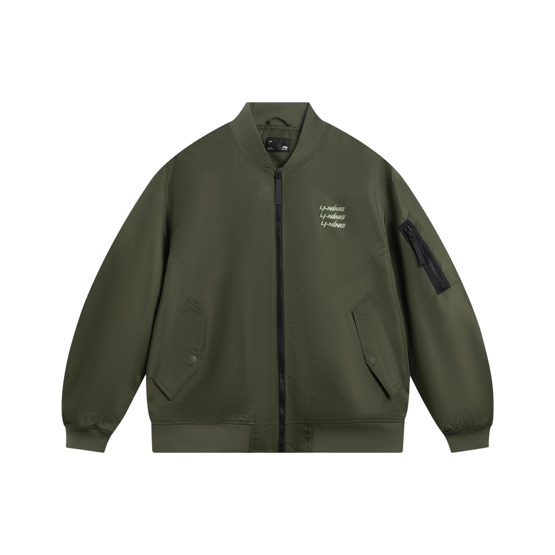 

Li-Ning Свободная куртка-бомбер с логотипом и буквами, мужская куртка AJDV325-2 XS