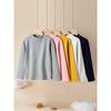 Children's Half Turtleneck Bottoming Shirt Baby Autumn and Winter Clothes Cotton Fleece T-shirt New Boys and Girls Warm Padded Top