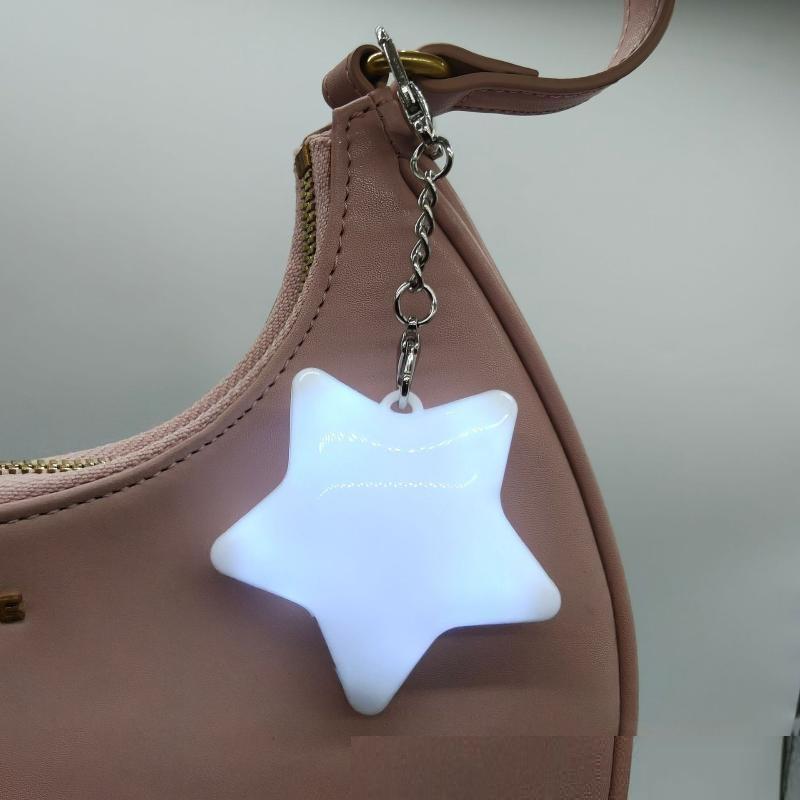 Heart Shaped LED Night Light Keychain USB Rechargeable Easy Carry Soft Glow Portable Lamp for Backpack Night Outings