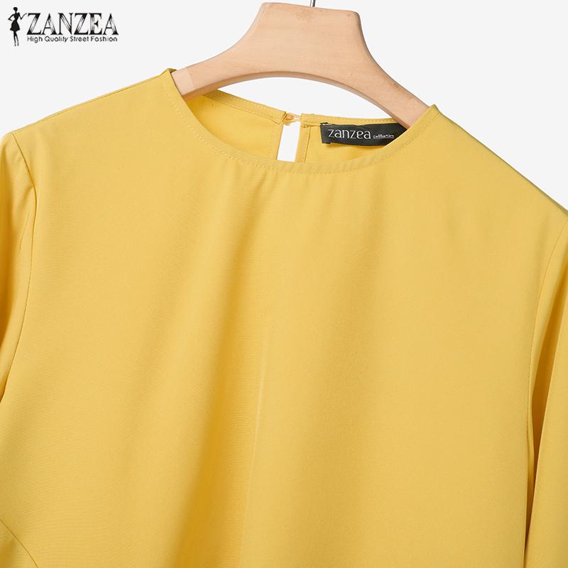 ZANZEA Women Long Sleeve Blouse and Pants Casual Two Piece Suit Sets