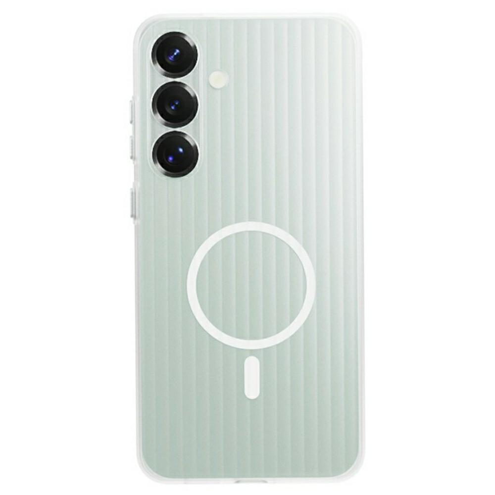 

For Samsung Galaxy S24 Magnetic Case Corrugated Texture Hard PC Phone Cover