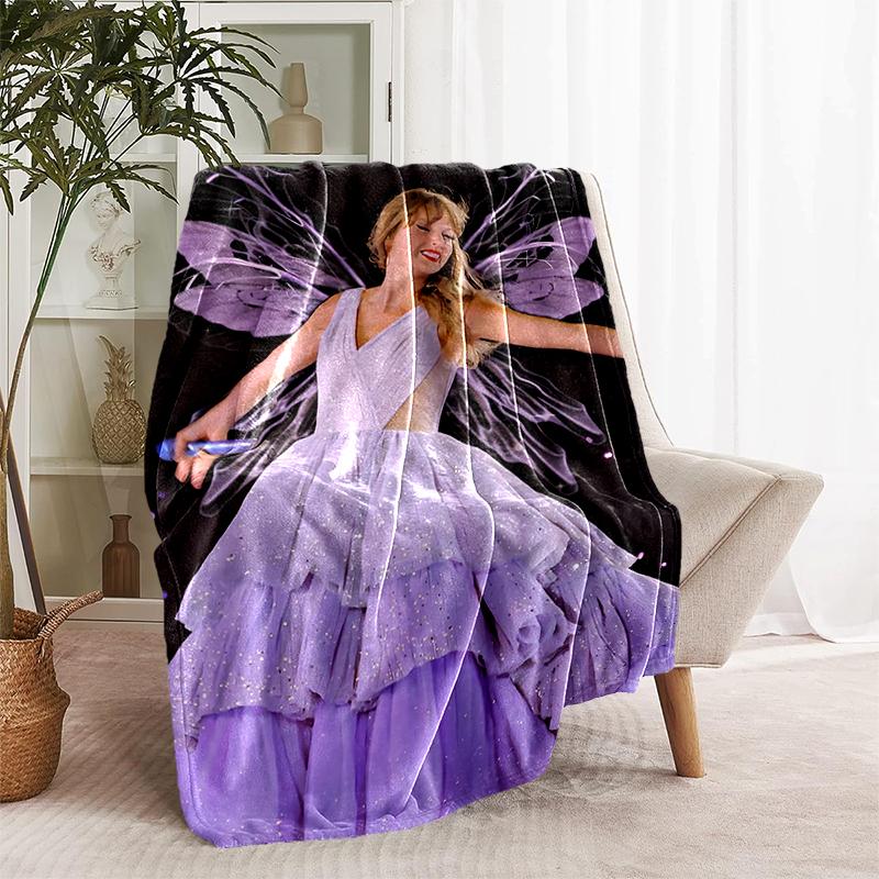 1pc Blanket Taylor Swift Print Design, Lightweight Blanket for Sofa, Bed- Soft &Warm, Gift for All Seasons like Christmas, Halloween